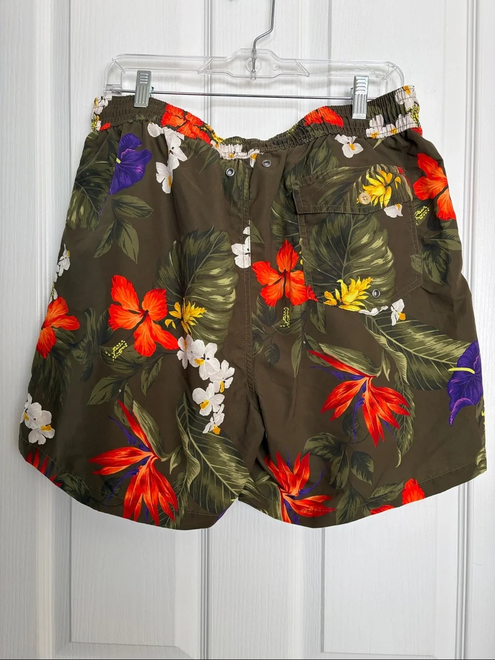 Polo by Ralph Lauren Olive Tropical Floral Swim Shorts